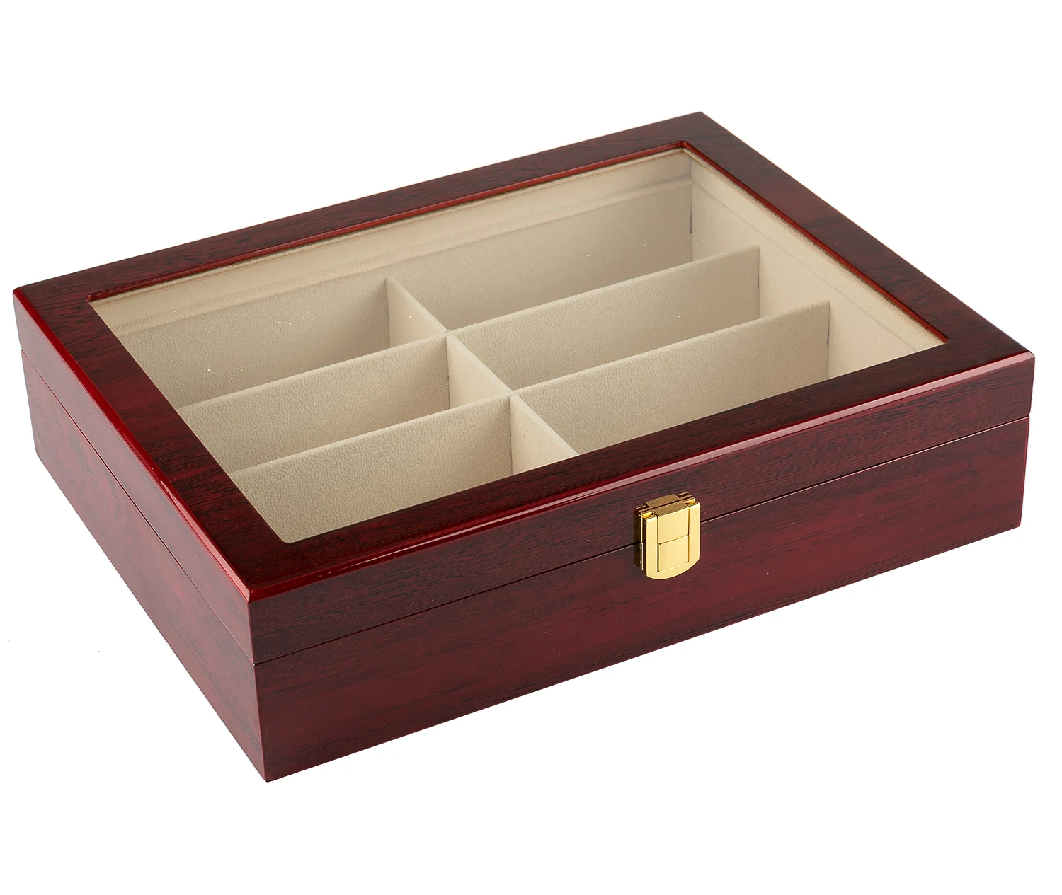 
12 Slots Lamination Brocade Lining Drawer Eyewear Sunglasses Display Storage Box 