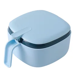 4 Tray Plastic Spic Jar Set Kitchen Seasoning Box Pot Condiments Container With Spoons