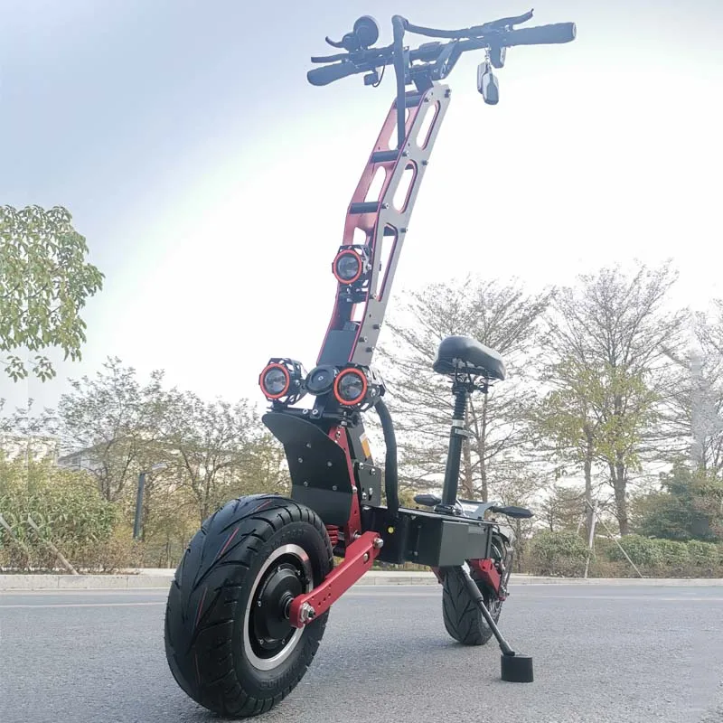 Factory supply 5000w 6000w 8000w 13inch dual motor longest range electric scooter remote control foldable for adult