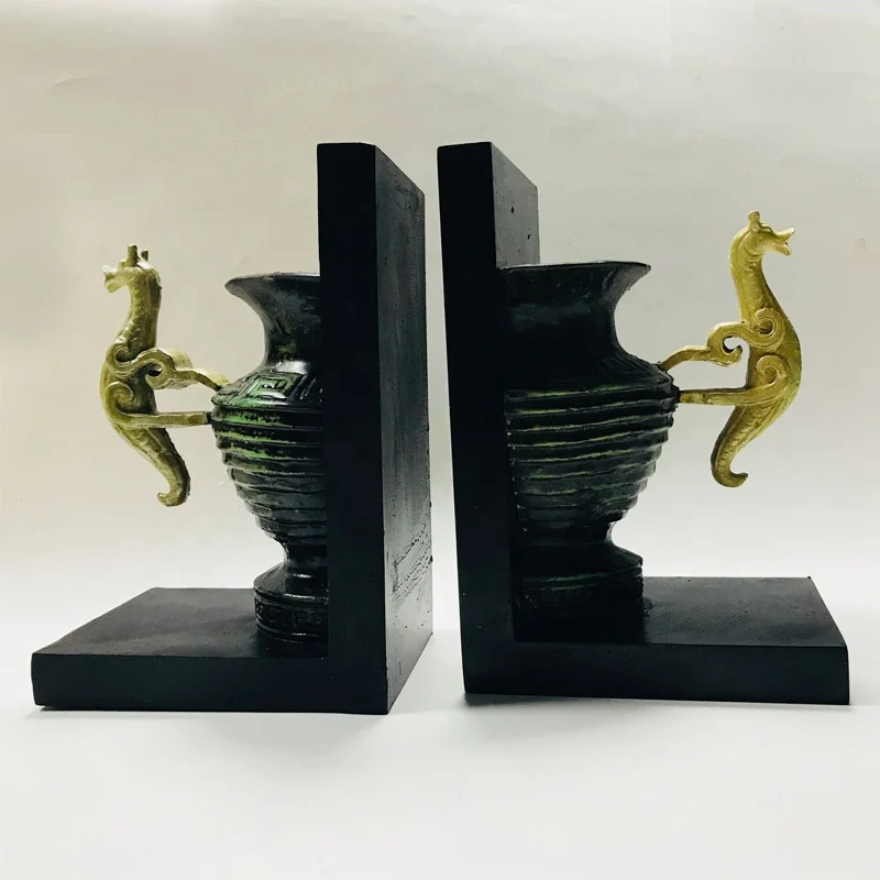 custom made unique dragon figurine resin bookend