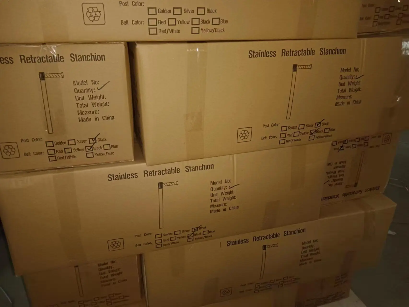 Factory Queue Stand Barrier Chrome Gold Rope Stainless Pole Stanchion