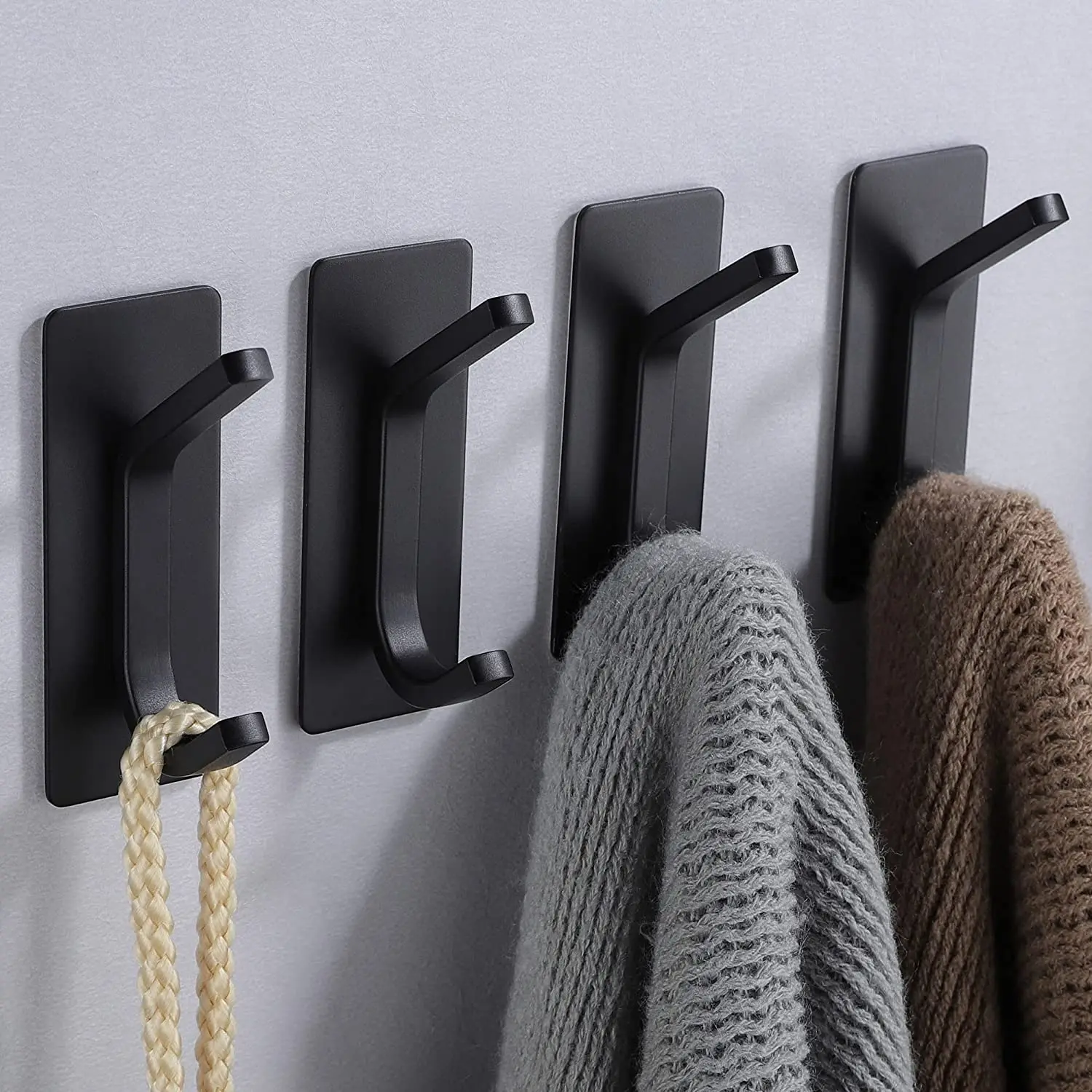 Customized Hook Metal Hangers Bathroom Wall-mounting Adhesive Hook Kitchen No Punching Stainless Steel Wall Hook