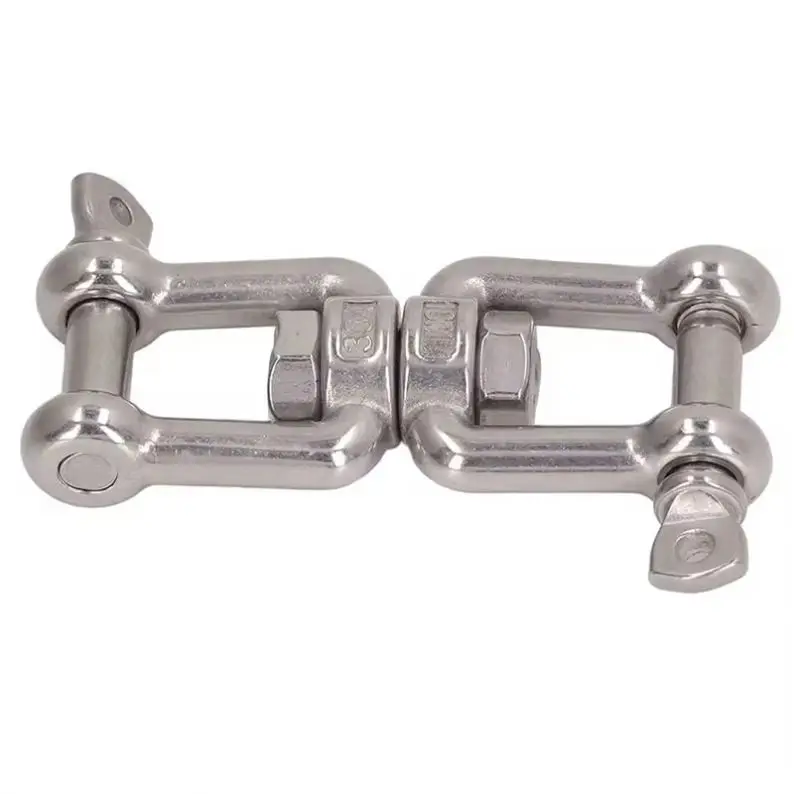 316 Stainless Steel Chain Quick Link Marine Oval Thread Carabiner Chain Connector Keychain Buckle Locking Carabiner