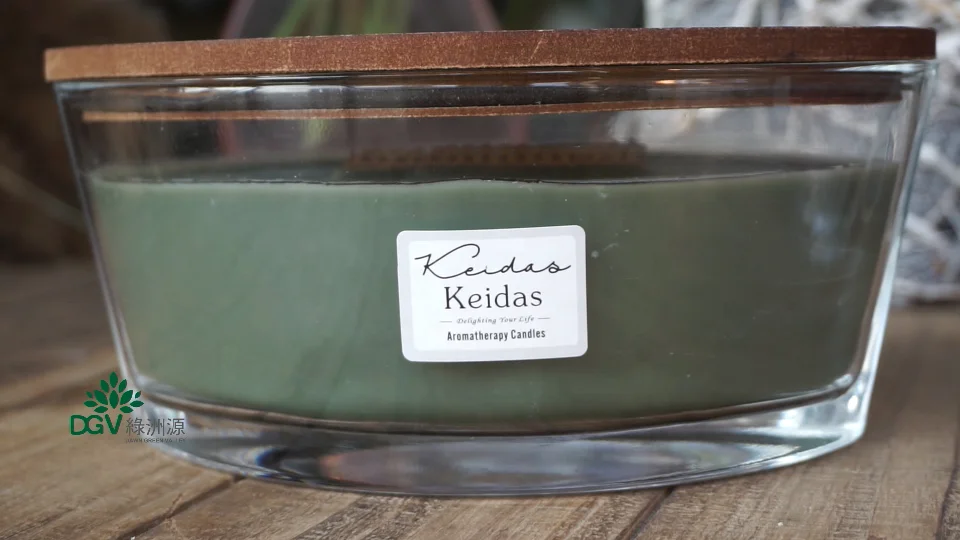 Wooden wick Aromatherapy Candles Candle Jar /unique Oval Boat Glass with Wood Lid Unique Luxury Scented Soy Wax Yankee Style