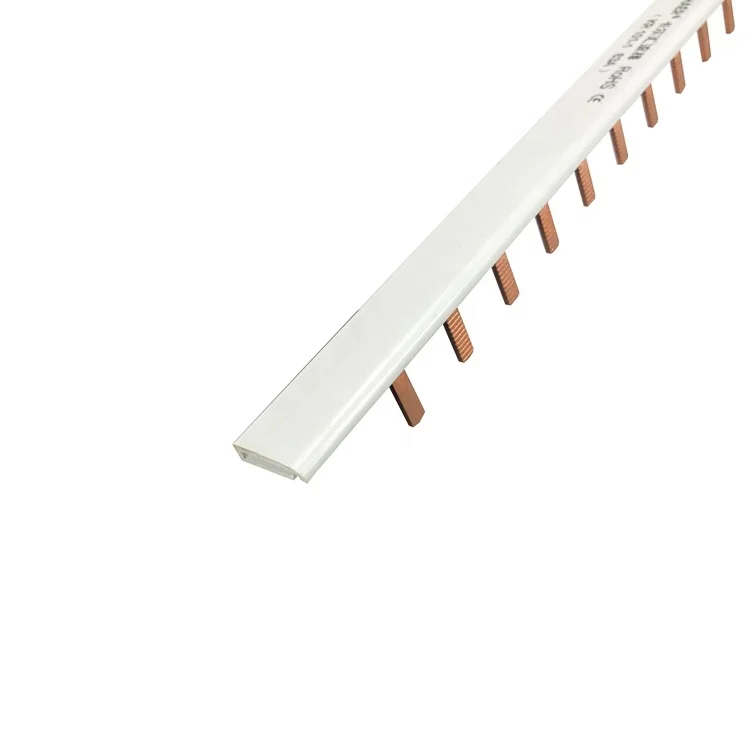 1P 63A Pure Copper Pin Comb Busbar Insulated by PVC For Connecting C45 MCBs