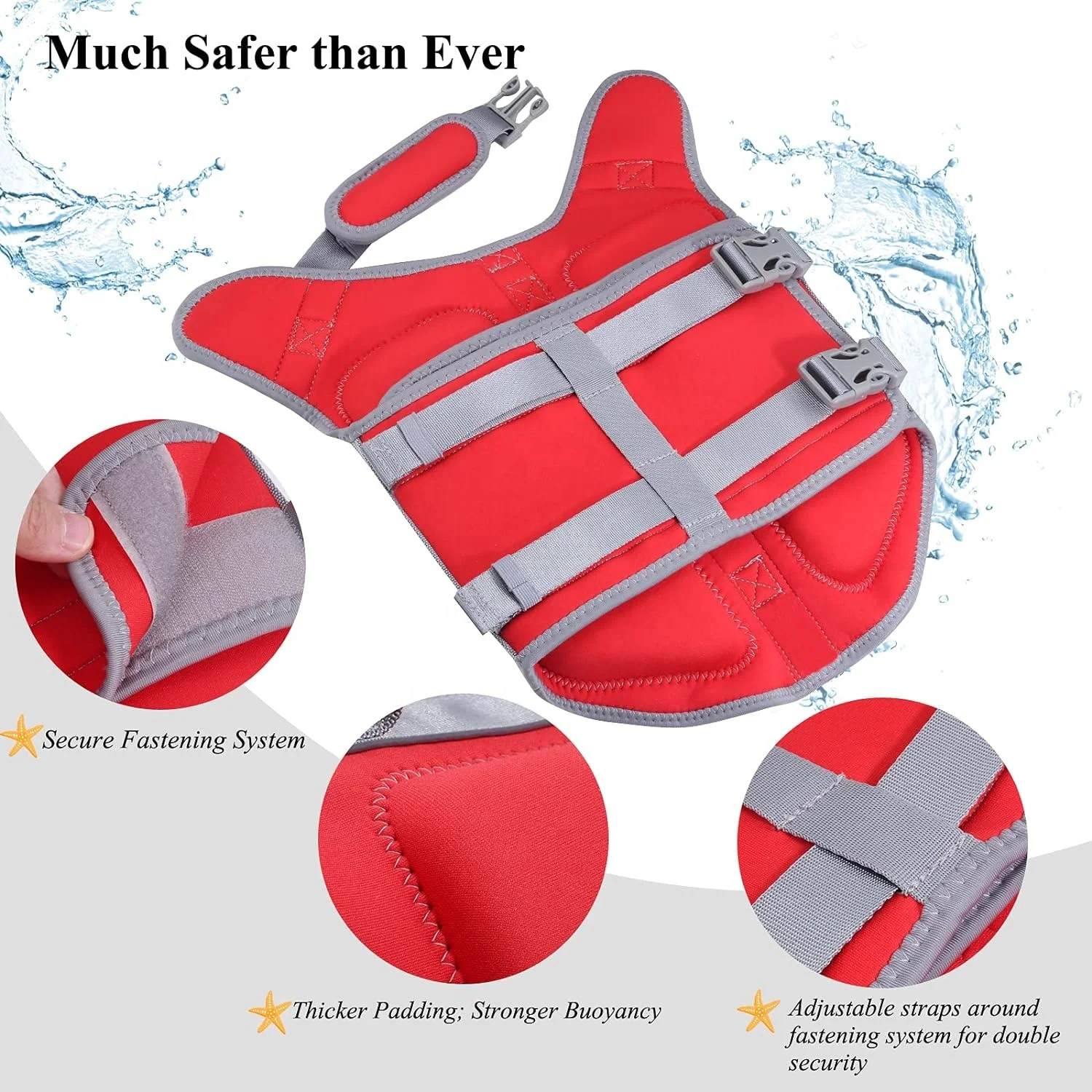 new design high quality watersports customized dog life jacket life vest custom prints