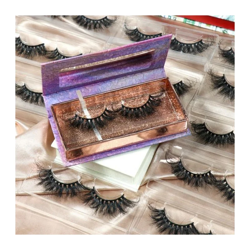 Lancybeauty Wholesale Private Label Mink Human False Eyelashes And Custom Boxes 3d 5d Matte Strip Full Lashes