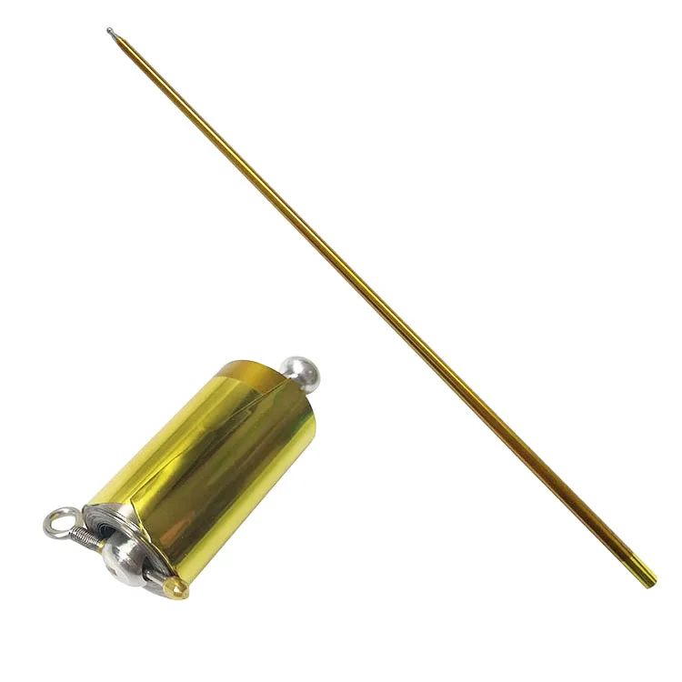 Metal staff Stick 110cm Magic Appearing Cane Pocket Staff High Elastic Steel Silver and Gold Magical Wand Trick Prop