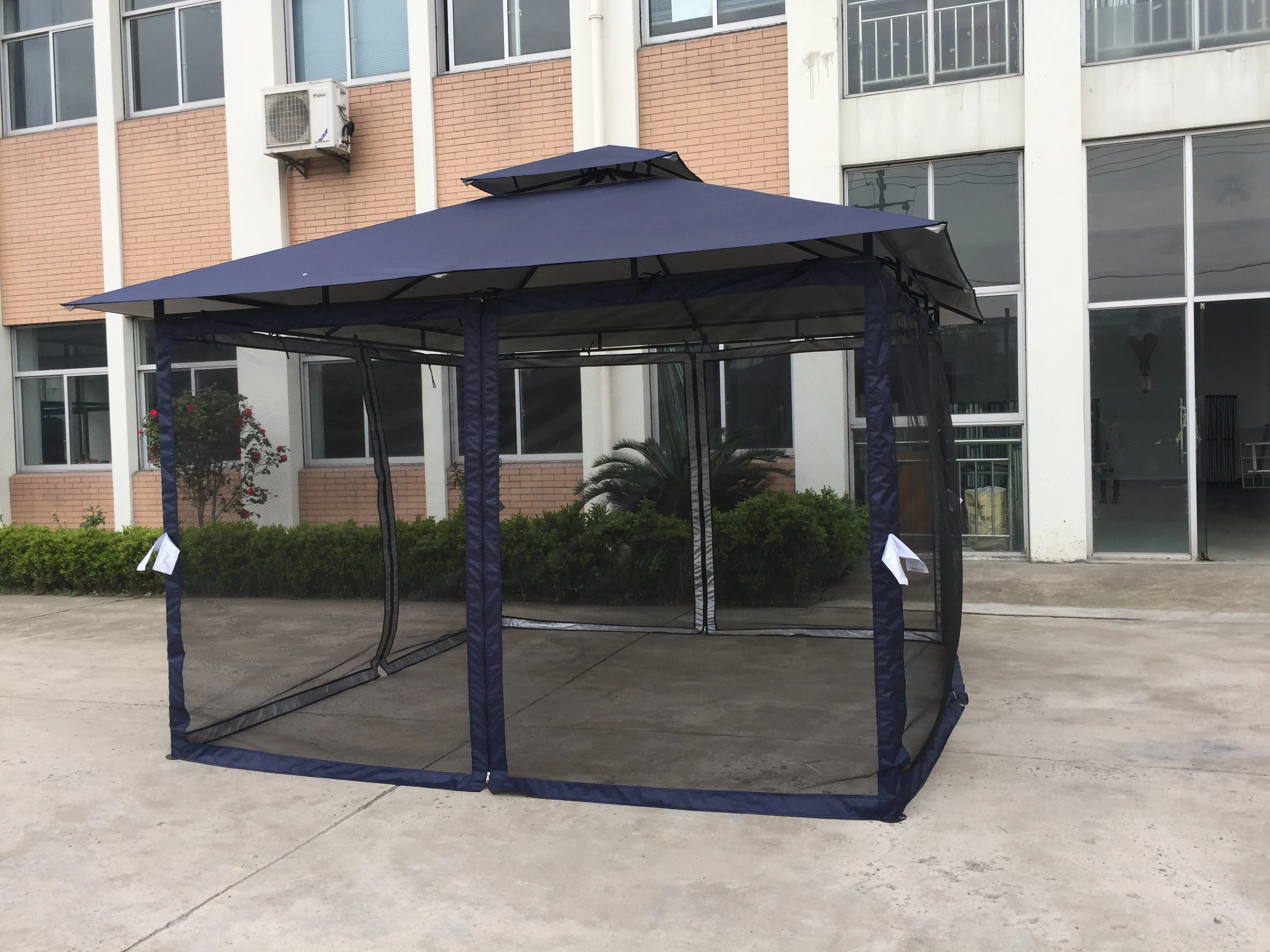 Outdoor New Courtyard Garden Gazebo With Mosquito Net Windproof Sunshade Pavilion Terrace Gazebo