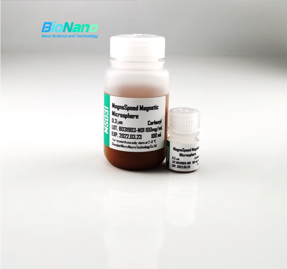 High Speed Professional Manufacturer 5.0um Carboxyl Amino COOH NH2 MagnoMind Magnetic Beads for Test Kit