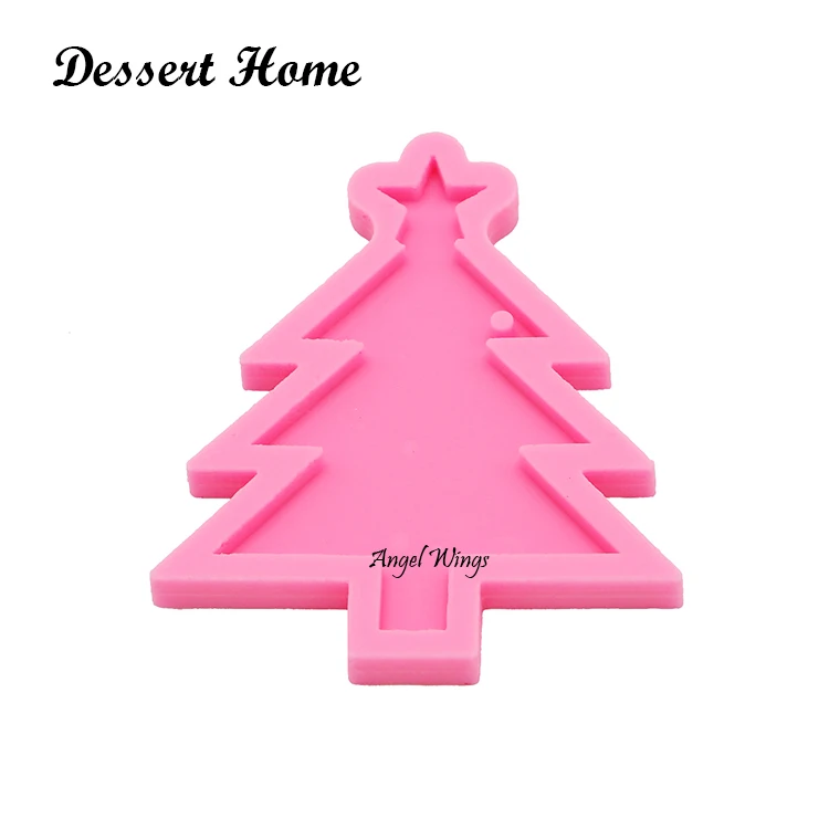 DY0108 Shiny Christmas Light/Tree/Ornament / keychains mold Silicone mold key chain mould Resin Decorative Craft DIY Ribbon Mold