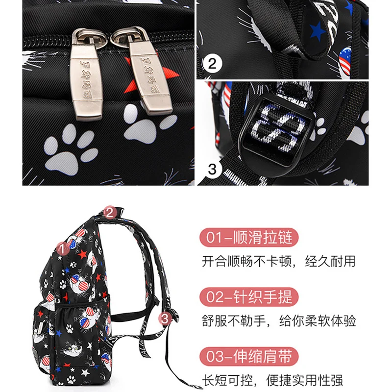 Fashion Water Resistant Custom Student Floral Backpack Summer Casual Sports Backpacks