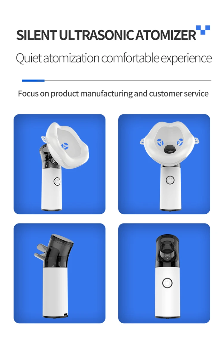 Health Care Mini Handheld Portable Inhale Nebulizer Silent Ultrasonic in Labor Nebulizador Children Adult Rechargeable Auto