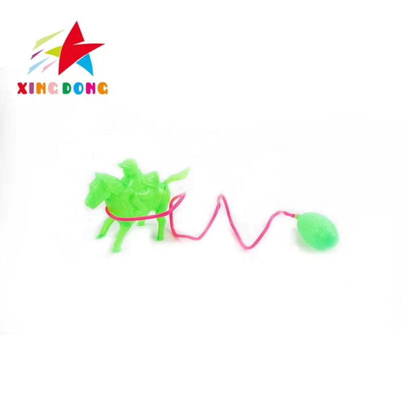 cheap mini Promotional jumping horse knight toys by manual pressure