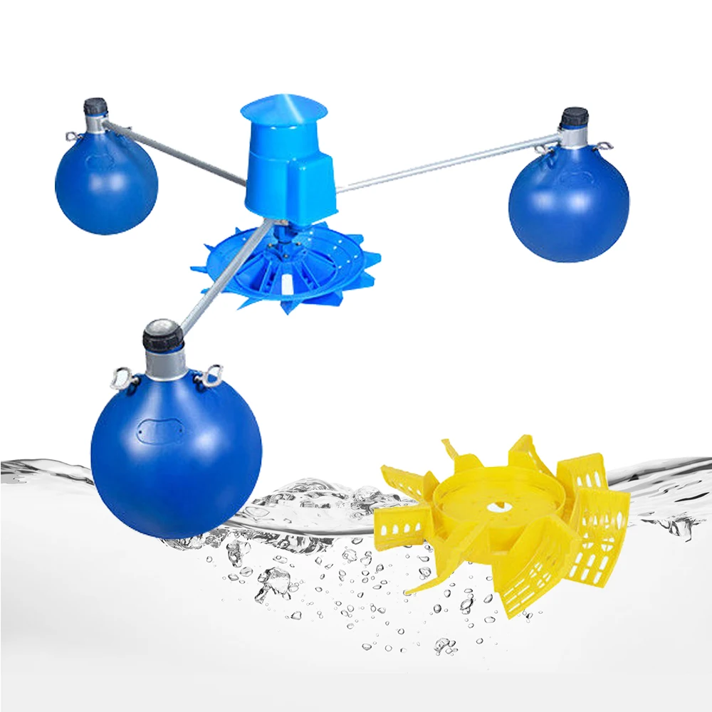 High Efficiency 220v 2200w Plastic 304ss Impeller Aerator with Water Cooled Motor solar aerator for fish pond