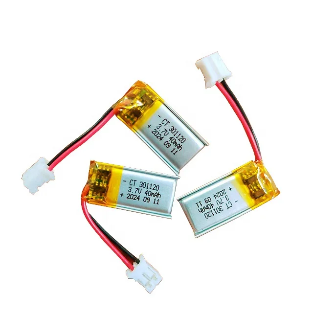Thin and small size pouch battery lipo 301120 201722 40mah battery lithium 3.7v 40mah