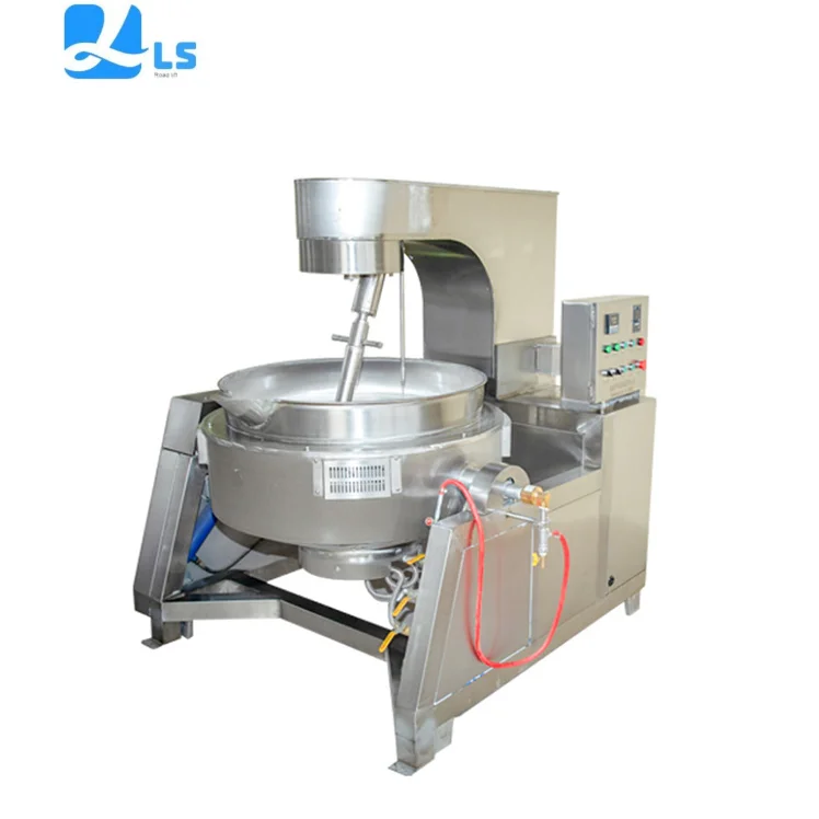 Boiling stir pot Industrial steam heated planetary frying pan Chili sauce intelligent frying pan