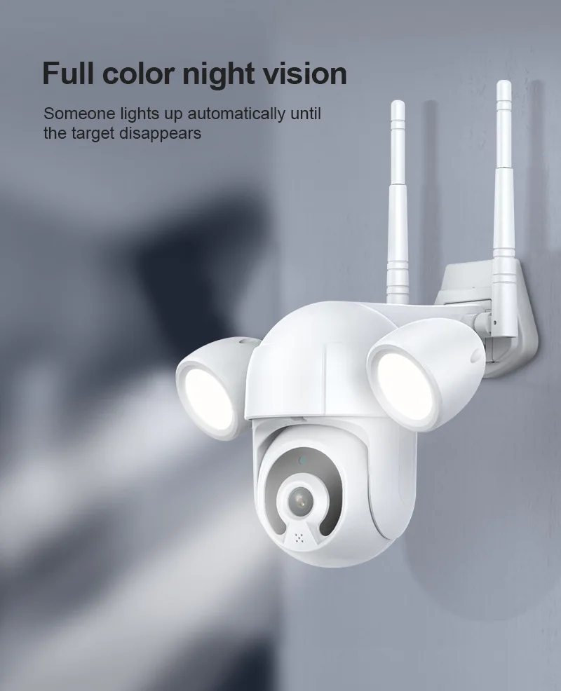
New Tuya Smart Floodlight Camera 3MP AI Auto Tracking Security Surveillnace PTZ Wifi IP Camera With PIR Motion Detection 