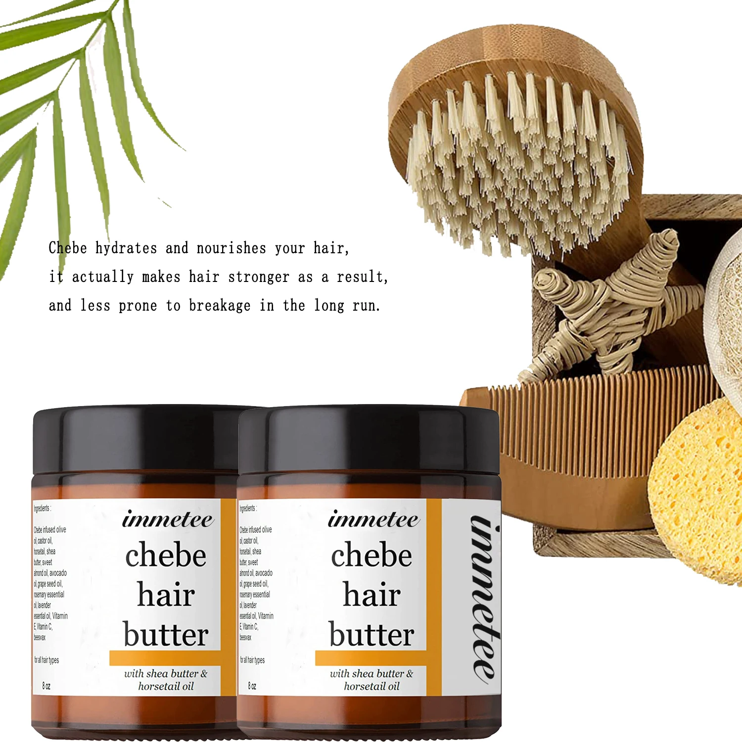 Private Label Chebe Hair Butter Organic Shea Butter Hair Thickening Chebe Powder Hair Growth Butter