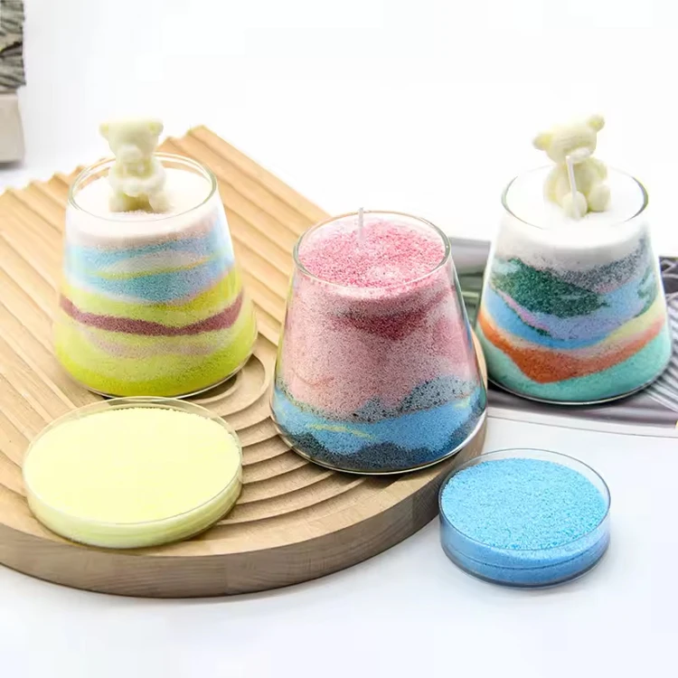 Granular Color Sand Wax for Candle Making  Powdered Sand  Pearled  bead Candle Wax Wedding Candles