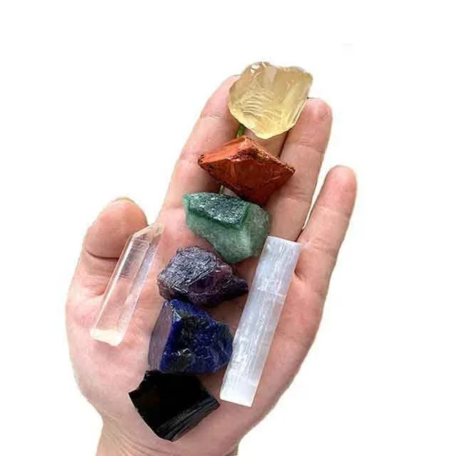 Уникальный кристаллический камень чакра в пакете кристаллы рейки 7 опущенные