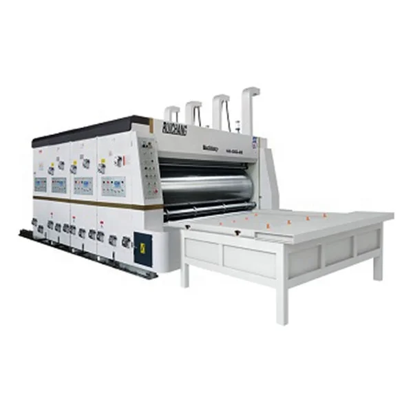Semi Automatic Chain Feeder Box Flexo Printer 3 Colors Printing Slotting Die Cutting Maker Machine Corrugated Carton