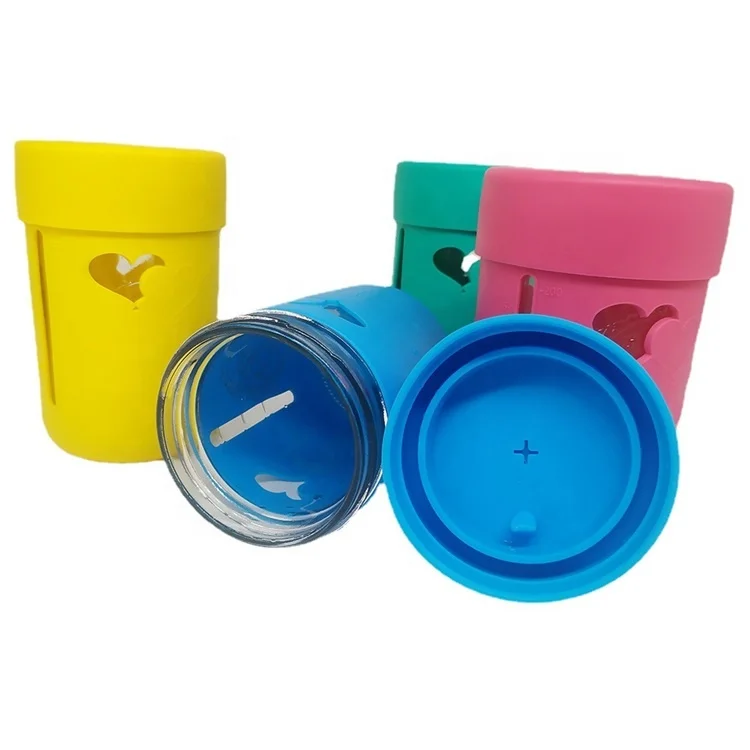 Factory Custom Logo Heat Insulation Glass Bottle Mason Sleeve Jar Silicone Sleeve For Mason Jar