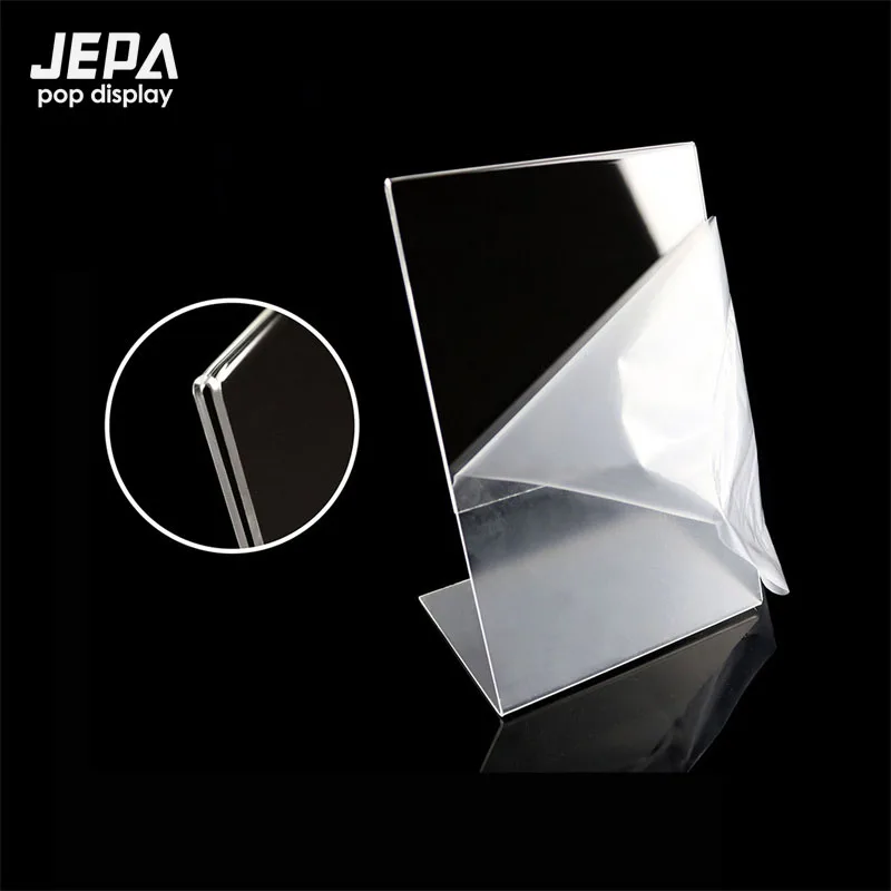 Slant Back Acrylic Sign Holder 8.5 X 11 Inches Stands For Display Flyer Holder Menu Holder Paper Stand