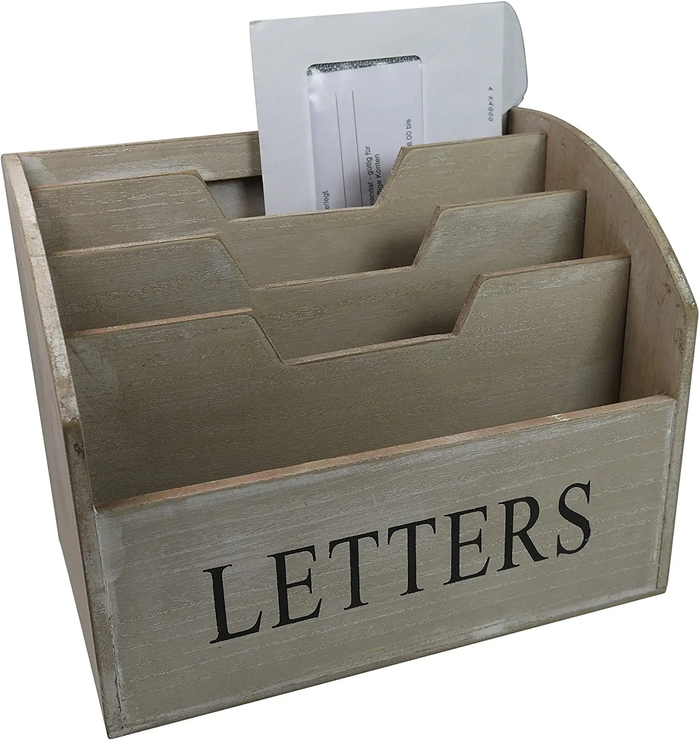 Desktop Wood  File Folder  Countertop Sorter  Desk File Paper Mail Letter Holder for Document Letter Envelope