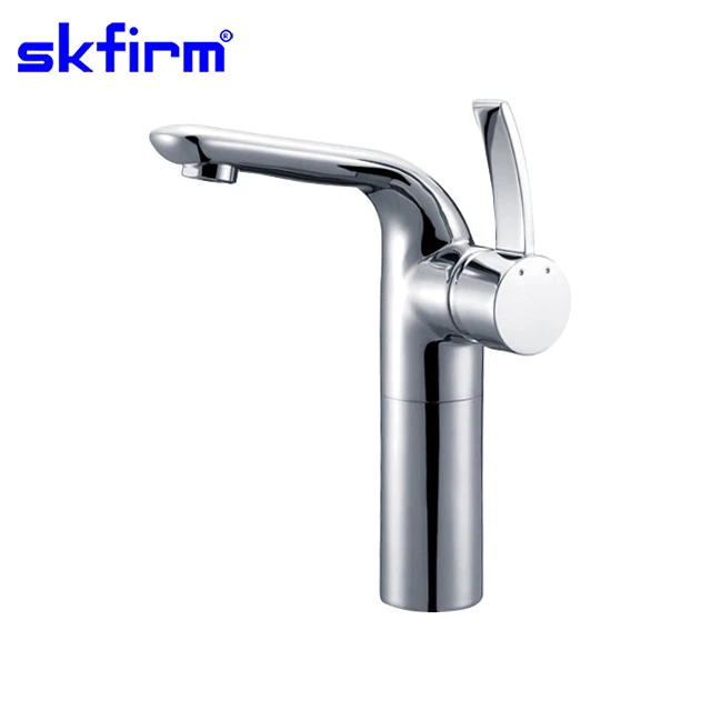 Deck Mounted Time Delay wash basin Bath Faucet chrome hand shower