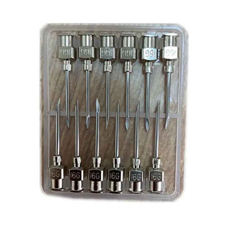 14mm luer lock METAL HUB STAINLESS STEEL HYPODERMIC NEEDLES  FOR VETERINARY USE ONLY