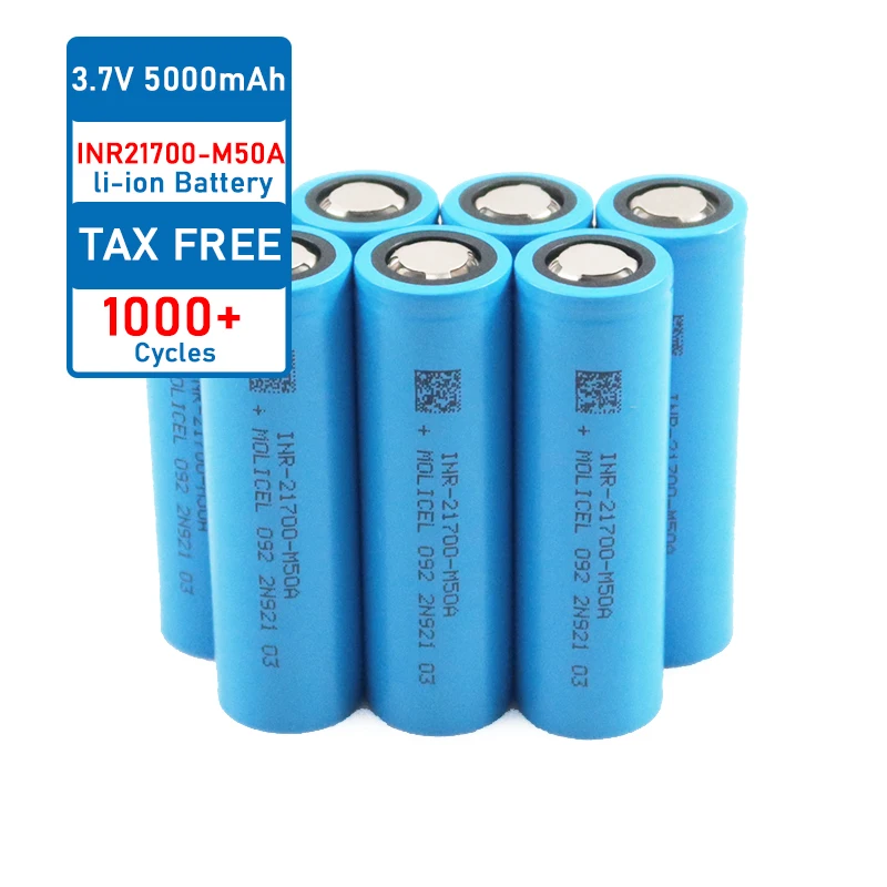 INR21700-M50A MOLICEL M50A m50lt цилиндрическая 3 6 В литий-ионная 3500 мАч 7 5000 INR21700 21700 аккумуляторная батарея