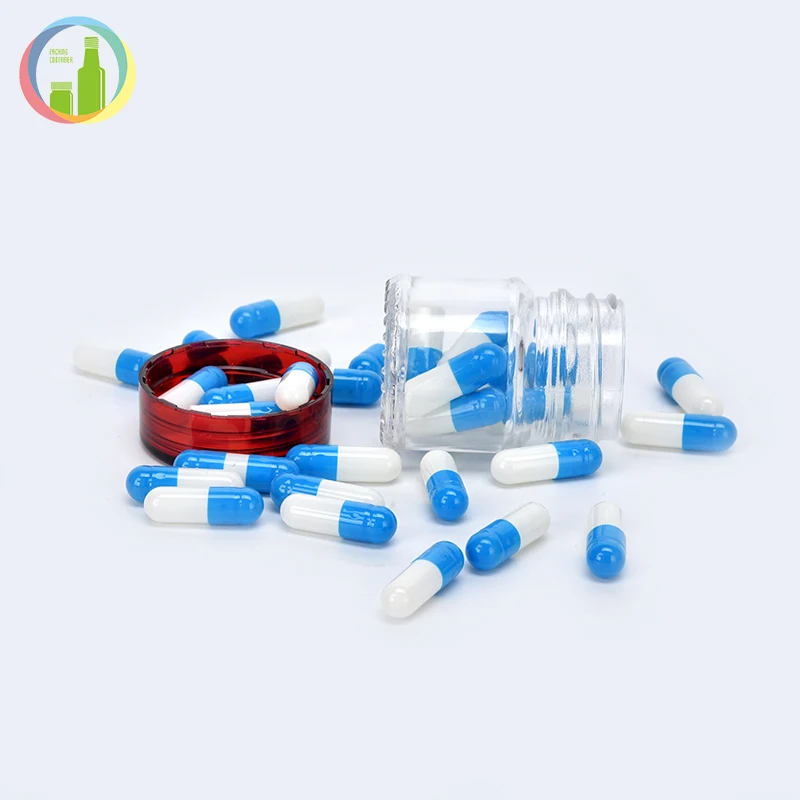
Portable supplement container mini pill plastic capsule containers 