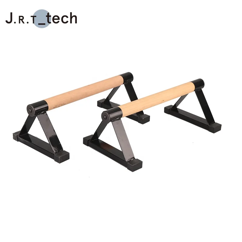 Fitness Gym Wood Athletics Parallette Dip Push Up Stands Bars
