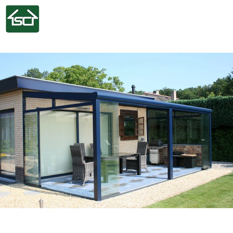 
Wall Mounted Aluminum Alloy Veranda Glass Sunroom for Glass Veranda 