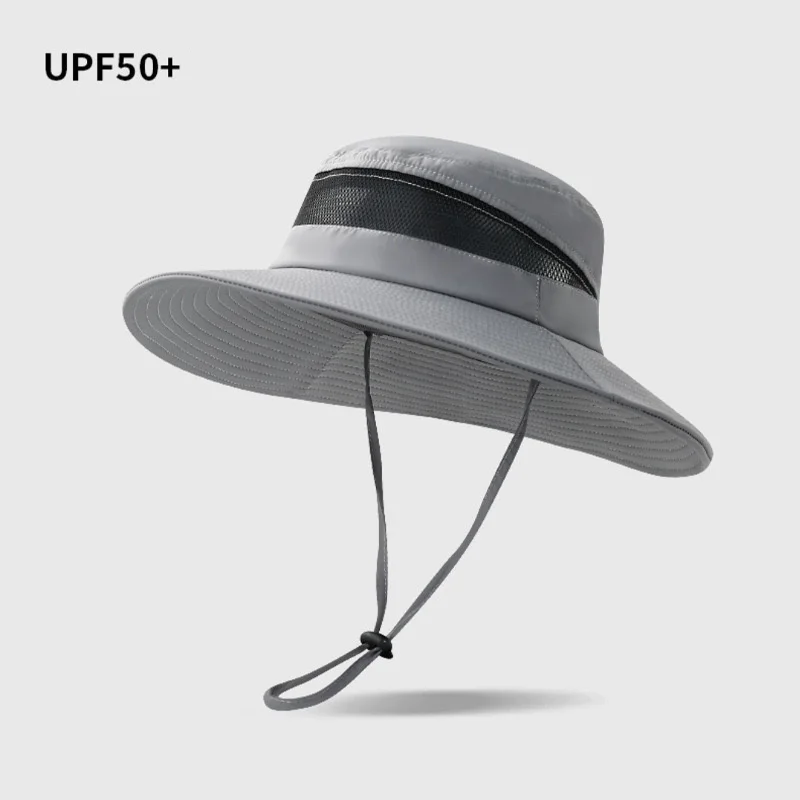 Unisex Summer Bucket Hat with Big Head Breathable Polyester Sun Visor Cap for Adults for Camping Hiking Hunting Outdoor Use