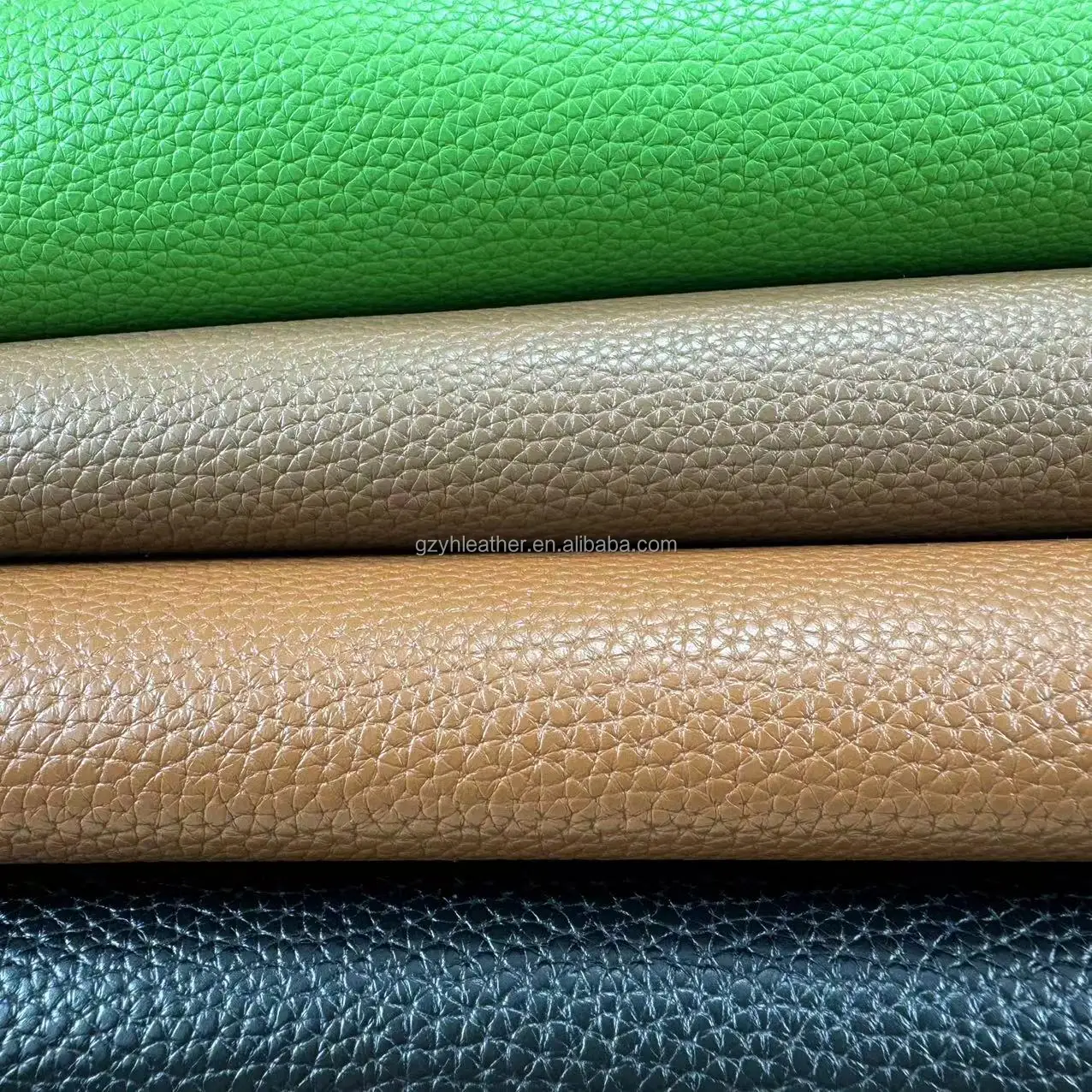 Soft Vegan PU Synthetic Faux Leather with Full Grain Rubber stripe  for Bag Furniture Decorative Sandal Sofa Garment Chair Use