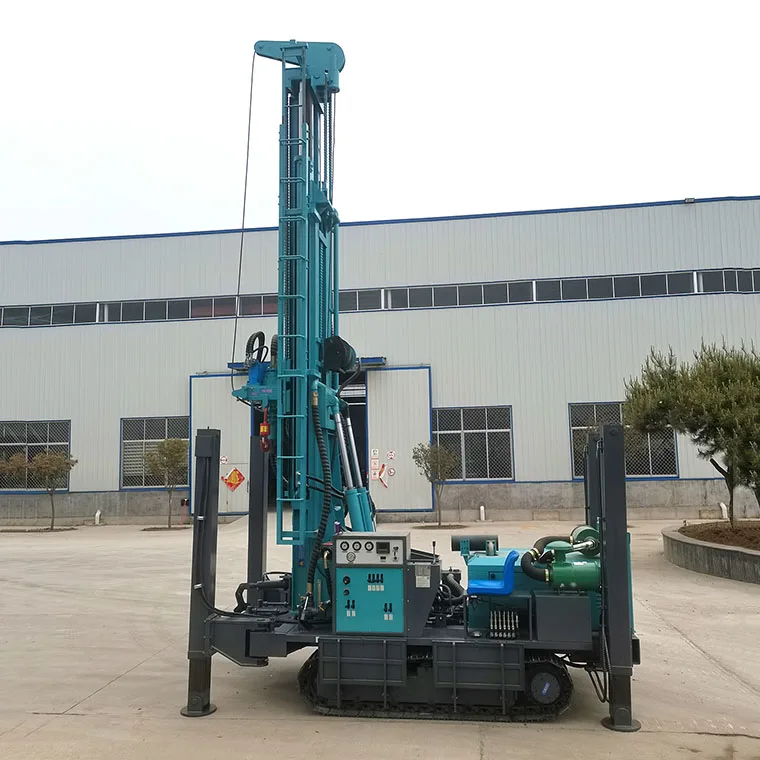 FY280 280m Deep Diesel Engine Hard Rock Water Well Drilling Rig With Air Compressor Or Mud Pump For Mine Drilling Machine Price