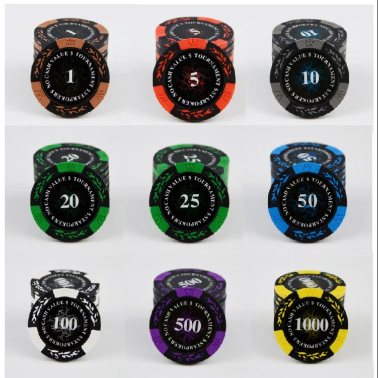 custom Casino Entertainment Plastic Professional Premium Clay token Custom Ceramic Poker Chips
