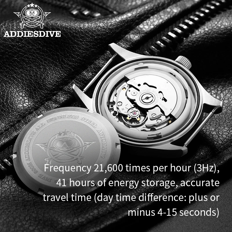 Мужские светящиеся автоматические часы ADDIESDIVE H2 для дайвинга и дайвинга из стали 316 с механическими часами-пилотами NH35