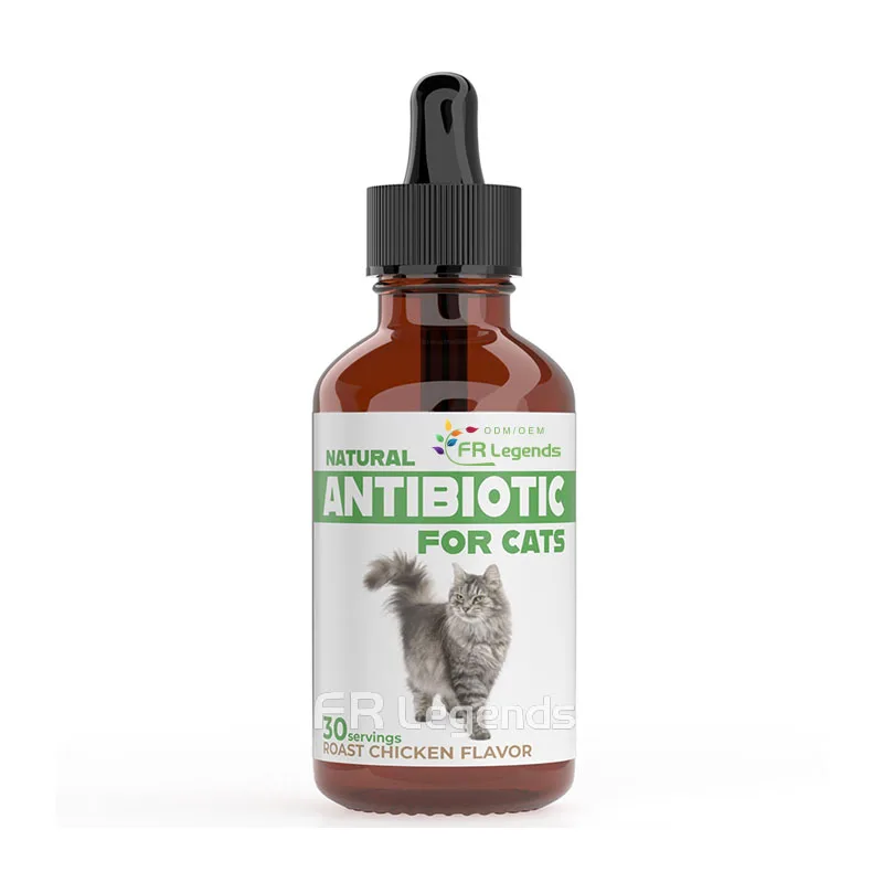 Private Label Pet Antibiotics Allergy Relief Supplement for Cats Support Immune Pet Medication Antibiotic Drops