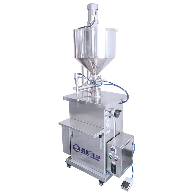 Semi-automatic Cream Lotion Ointment Soap Gel Paste Hair Wax Heating Pneumatic Vertical Constant Temperature Filling Machine