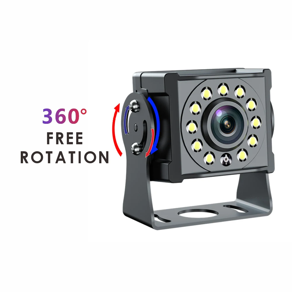 Sixerto Waterproof Backup Camera Bird View 360 Panoramic 24v Reverse Camera  for Heavy Duty Vehicle Truck