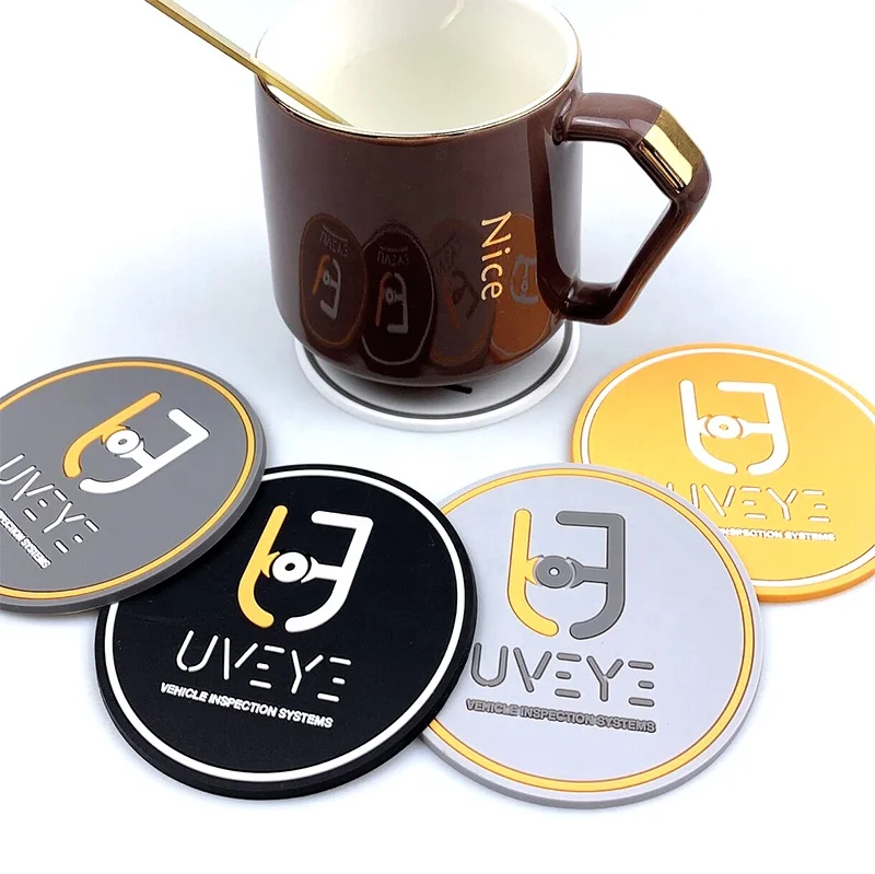 
Custom LOGO Eco-Friendly PVC Coaster Set 