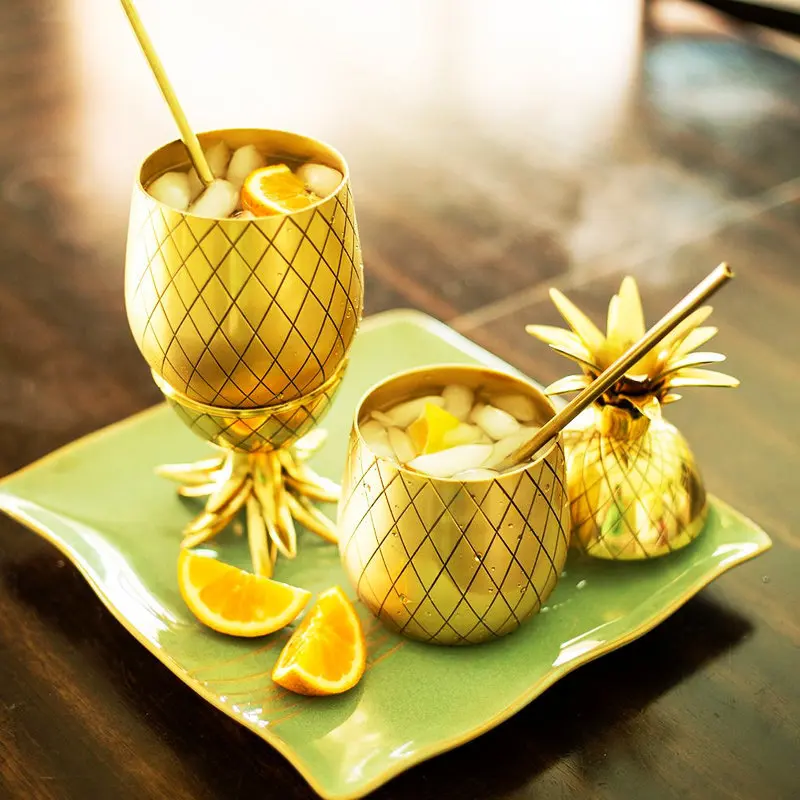 Wholesale 16 OZ Moscow Mule Copper Cocktail Cup 500ml Capacity American Style Stainless Steel Plated Laser Logo Parties School