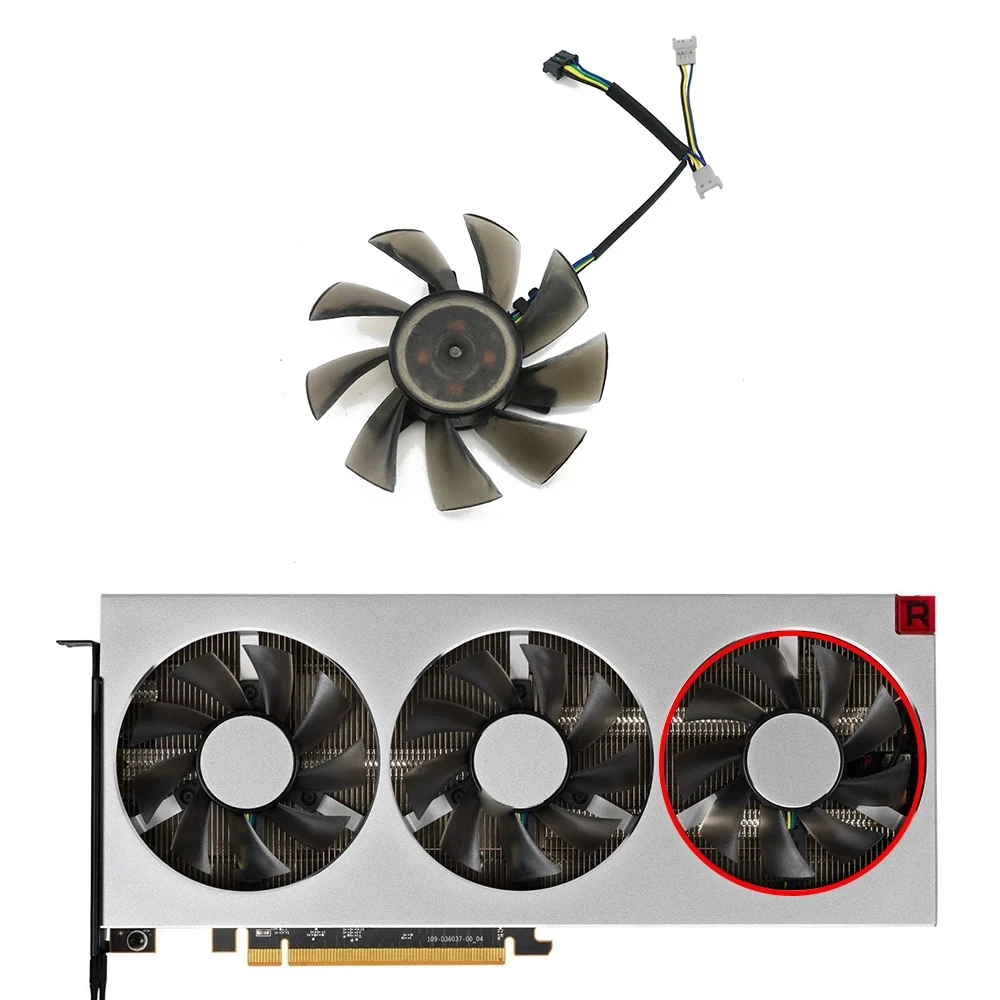 Вентилятор Охлаждения видеокарты 75 мм FD8015H12S 12 В 0 32 а RadeonVII для Amd Xfx Radeon