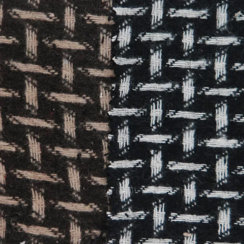 Factory direct sales wool spring autumn plaid wool fabrics clothing shoes and hats fabrics