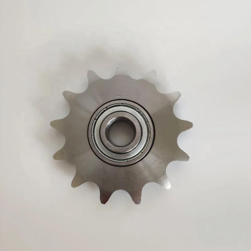 
C45 steel roller chain Idler sprocket with ball bearing without surface treatment 