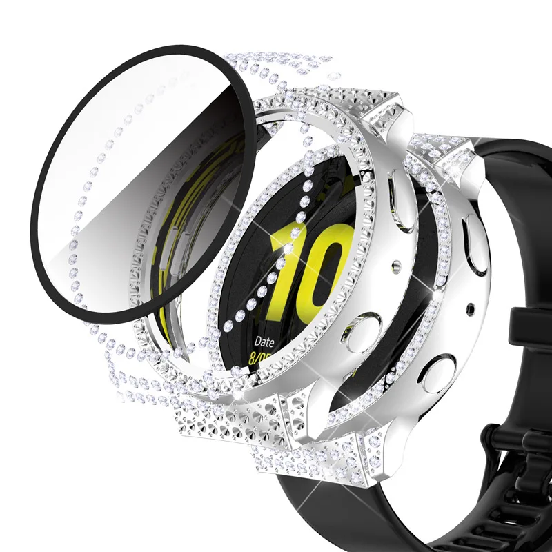 Заводская цена для samsung galaxy smart watch active2 жесткий поликарбонатный чехол с бриллиантами блестящий часов