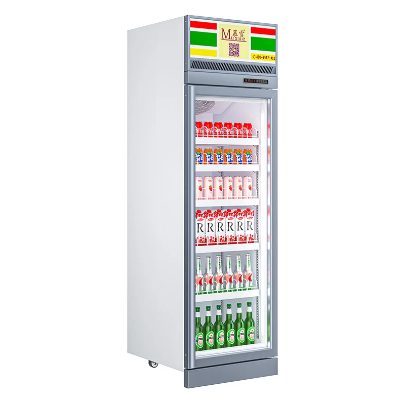 Vertical Cooler For Drinks Direct Cooling Beverage Display Refrigerator Retail Beverage Cooler